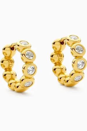 Missoma Tennis Small Hoop Earrings in 18kt Vermeil
