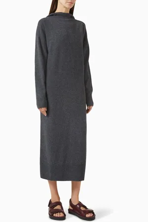 COS Hooded Merino Wool Maxi Dress