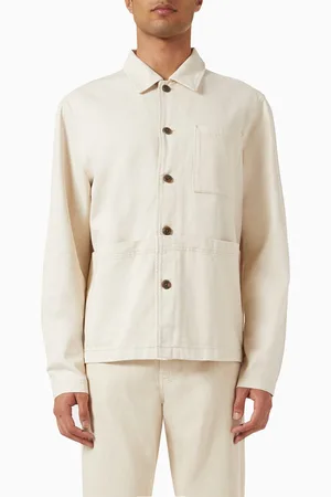 Les Deux Journey Embroidered Overshirt in Cotton