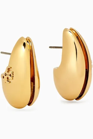 Tory Burch Small Wave Earrings in Gold-plated Brass
