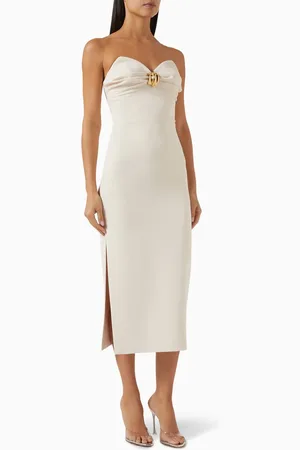 Elisabetta Franchi Sheath Midi Dress in Crepe