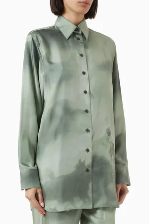 Stella McCartney Horse-print Oversized Shirt in Silk