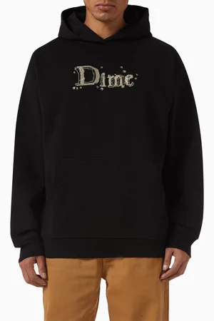 DIME Embroidered Hoodie in Cotton-fleece