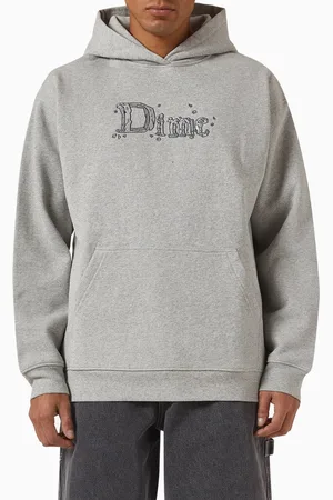 DIME Embroidered Hoodie in Cotton-fleece