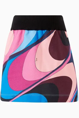 Emilio Pucci Viola-print Skirt in Cotton