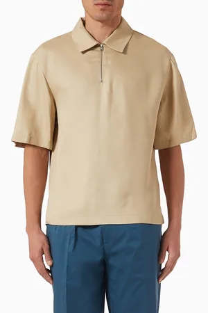 Sandro Zip Polo Shirt in Lyocell-blend