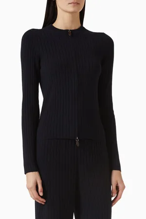 Loro Piana Bomber Zip Sweater in Cashmere