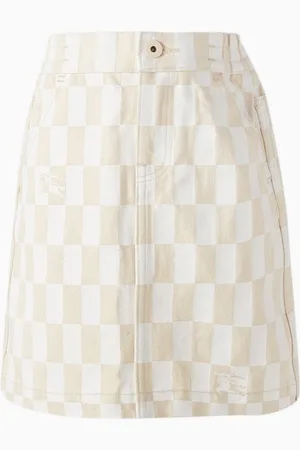 Burberry Check Straight-fit Skirt in Cotton-twill