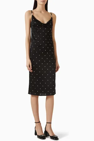 VERSACE Cielo Stellato Slip Midi Dress