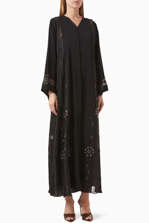 Rauaa official Bead-embellished Abaya in Nada
