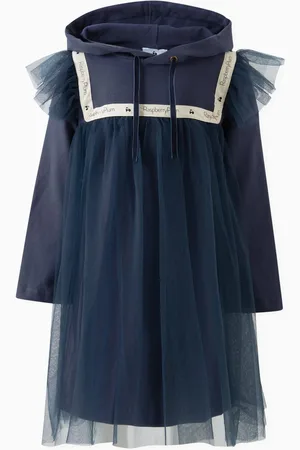 RASPBERRY PLUM Greta Hoodie Dress in Tulle & Cotton