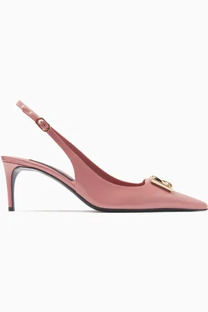Dolce & Gabbana Lollo 60 Slingback Pumps in Polished Calfskin