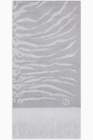Giorgio Armani Tiger Print Scarf in Viscose-blend