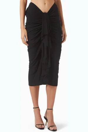 CHRISTOPHER ESBER Vivenda Draped Midi Skirt in Viscose