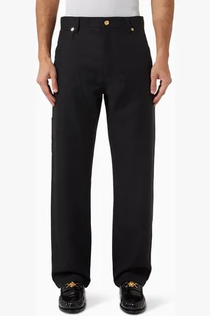 VERSACE Carpenter Staraight-leg Pants in Wool