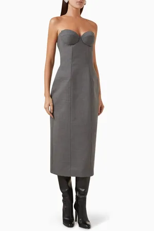 GIUSEPPE DI MORABITO Strapless Midi Dress