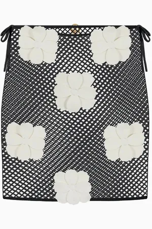 Bahia Maria Macarena Floral Mini Skirt in Mesh