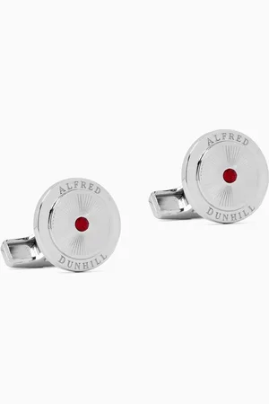 Dunhill Crystal Cufflinks in Rhodium-plated Sterling