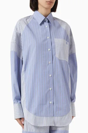 Stella McCartney Striped Oversized Boyfriend Shirt