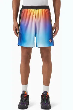 Casablanca Gradient Football Shorts in Birdseye Mesh