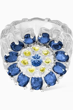 Bleue Burnham Dorset Dahlia Ring in Sterling Silver