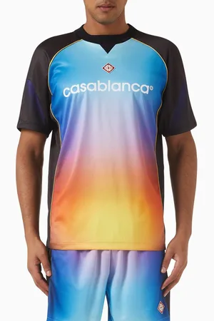 Casablanca Gradient Football T-shirt in Birdseye Mesh