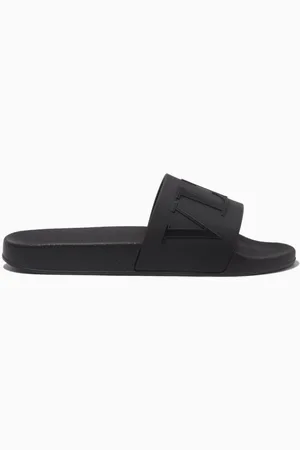 VALENTINO GARAVANI Logo Slide Sandals in Rubber