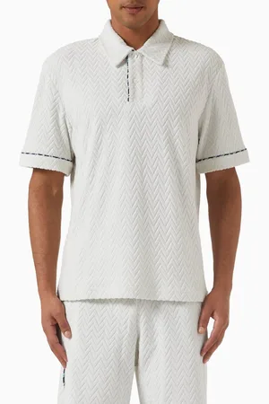 Missoni Zigzag Jacquard Polo Shirt in Cotton-blend Terry