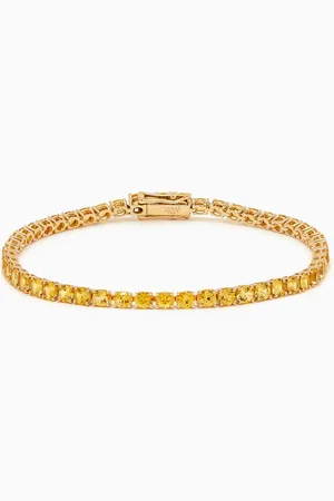 Fergus James Sapphire Tennis Bracelet in 18kt Gold