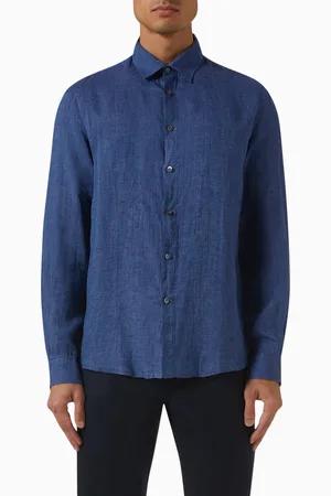 Sunspel Long-sleeve Shirt in Linen
