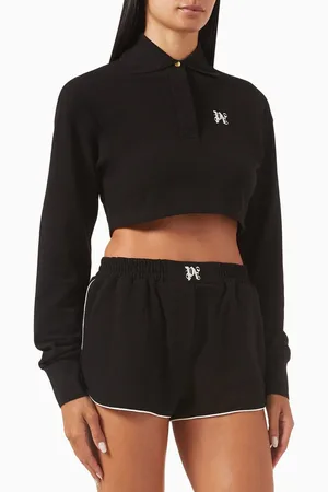 Palm Angels Monogram Cropped Shirt in Cotton