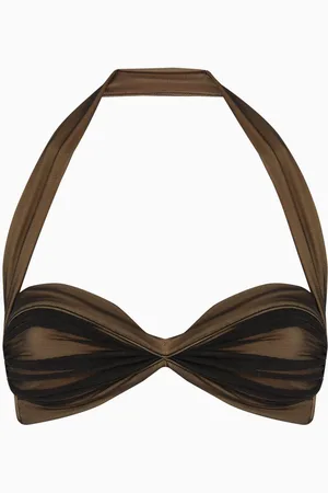 Norma Kamali Bill Bra Bikini Top in Stretch Mesh