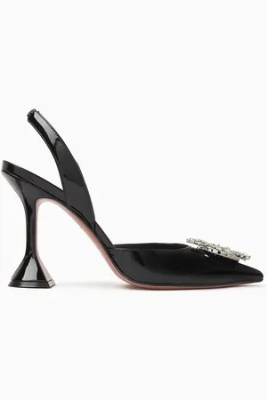 Amina Muaddi Begum 95 Slingback Pumps in Patent Leather