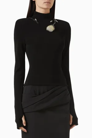 NAFSIKA SKOURTI Eden Trophy Embroidered Top in Jersey