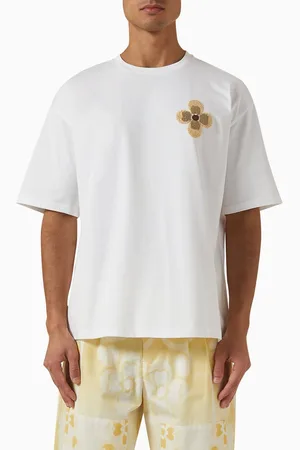 COMMAS Floral Boucle Embroidered T-shirt in Cotton
