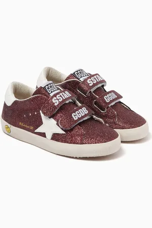 Golden Goose Old School Glitter Sneakers in Leather