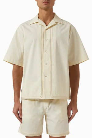 COMMAS Braided Camp Collar Shirt in Cotton
