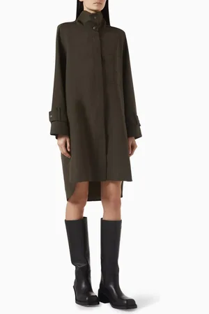 COS Oversized Wool-Blend Shirt Dress