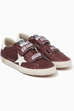 Golden Goose Old School Glitter Sneakers in Leather