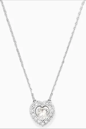 Swarovski X Ariana Grande Heart Pendant Necklace in Rhodium-plated Metal