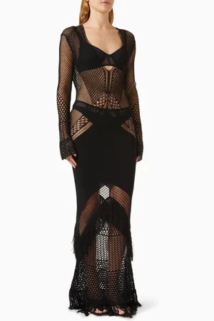 MOEVA Elba Maxi Dress in Mesh-knit