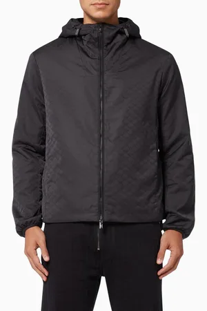Emporio Armani EA Monogram Hooded Nylon Jacket