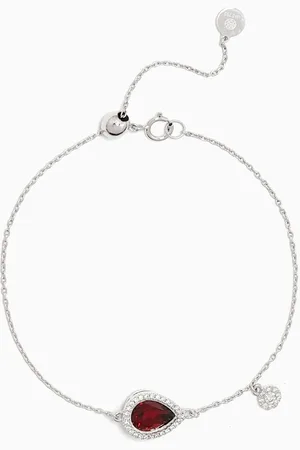 Damas Vera Bolo Garnet & Diamond Bracelet in 18kt Gold