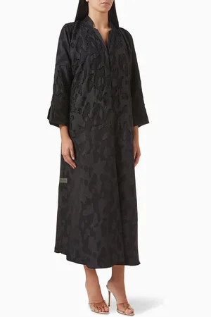 Rauaa official Bead-embellished Abaya in Jacquard