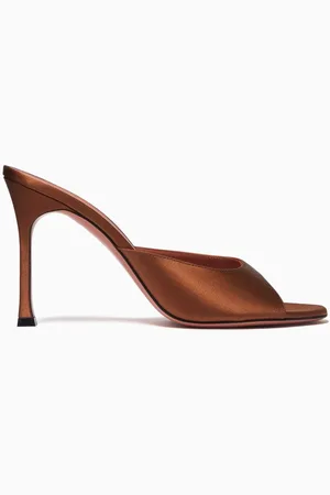 Amina Muaddi Alexa 95 Sandals in Satin