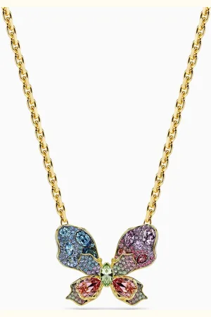 Swarovski Idyllia Butterfly Pendant Necklace in Gold-tone Metal