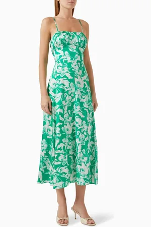 Maje Floral-print Midi Dress in Viscose