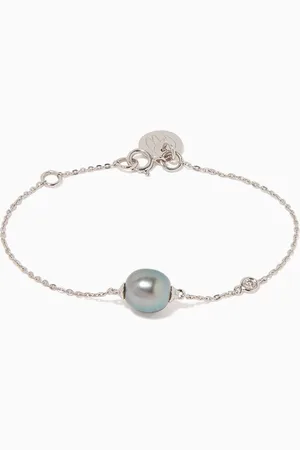 Robert Wan My First Pearl & Diamond Chain Bracelet