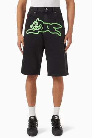 ICECREAM Running Dog Shorts in Denim