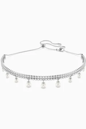 Swarovski X Ariana Grande Choker Necklace in Rhodium-plated Metal